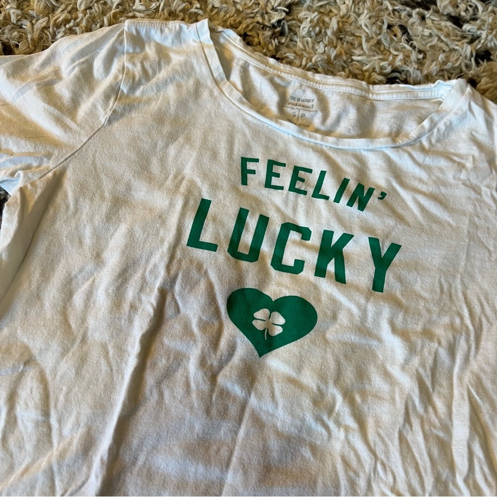 ‼️LAST CHANCE‼️ Old Navy White Relaxed Fit St. Patrick’s Day Tee ☘️ - Picture 5 of 5